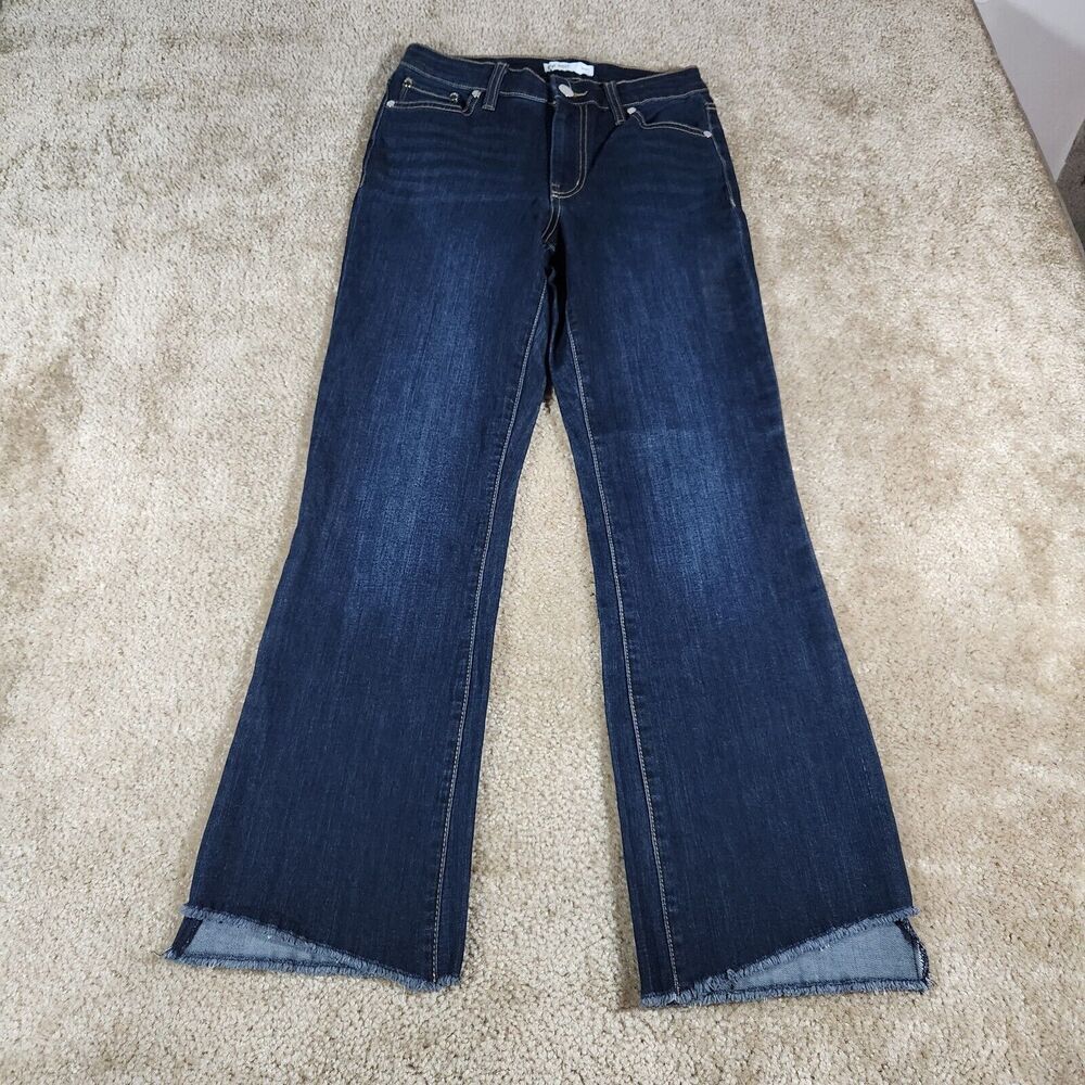 Nine West Jeans Womens Size 4 Kick Flare Blue Altered #451